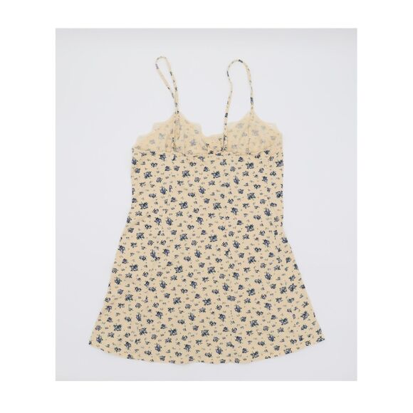 Victorias Secret Floral Cotton Summer Tank Lace Dress Lingerie Medium - Picture 3 of 3